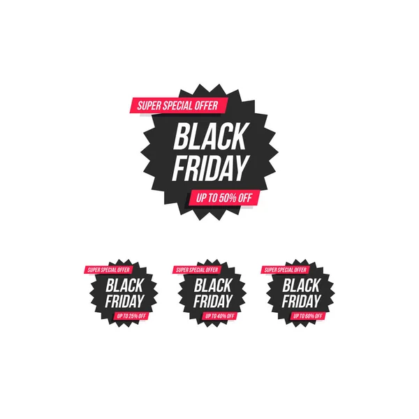 Black Friday Hors Offre Shopping Tags — Image vectorielle
