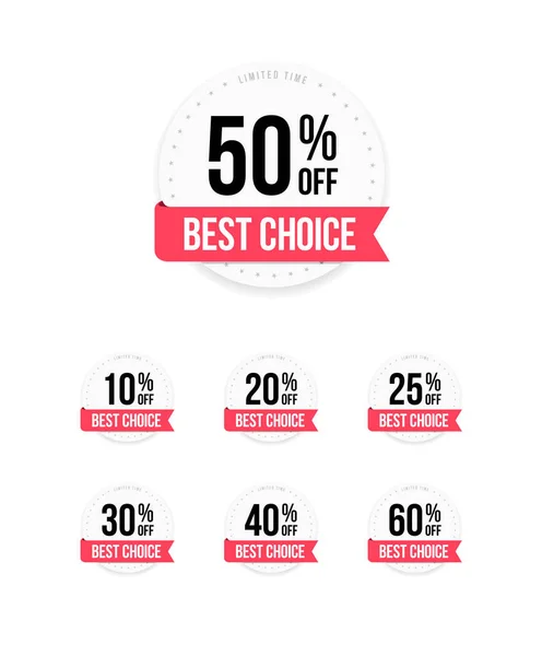 Best Choice Labels Set — Stock Vector