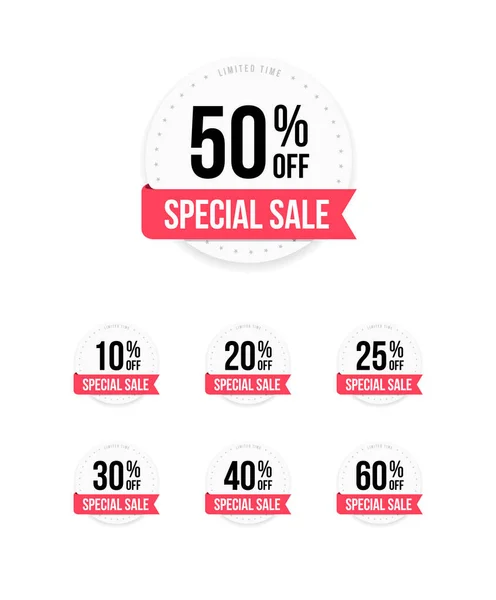 Special Sale Labels Set — Stock Vector