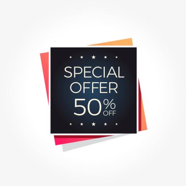 Özel Teklif% 50 indirimli Alışveriş Etiketi