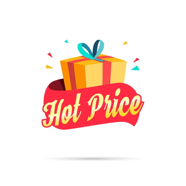 Varmt Pris Shopping Gift Box — Stock vektor
