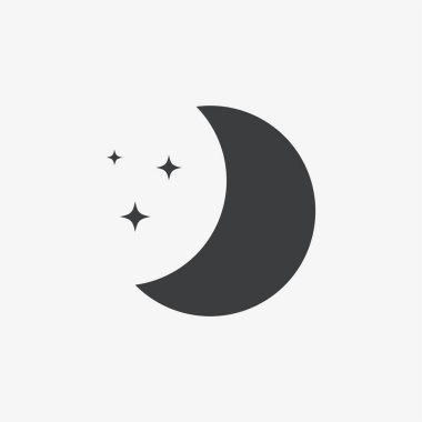 Ay düz vektör simgesi