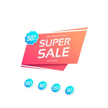 Süper Satış Ticari Alışveriş Etiketi