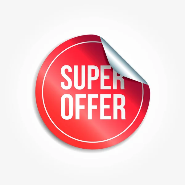 Super Offer Shopping Vector Sticker — Διανυσματικό Αρχείο