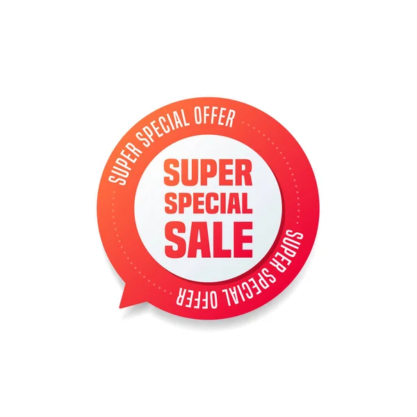Super Speciale Vendita Rotonda Shopping Label — Vettoriale Stock