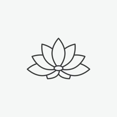 Lotus Çiçeği Düz Vektör Simgesi