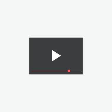 Video Oynatıcı Ortam Düz Vektör Simgesi