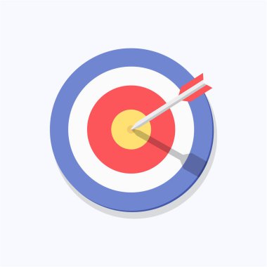 Dart Tahtası Renk Vektörü Simgesi