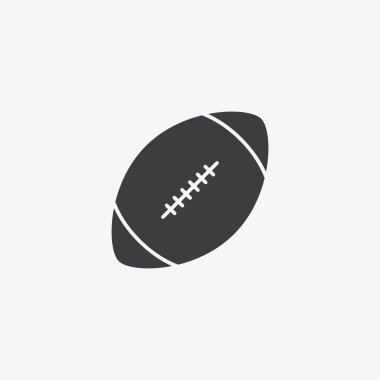 Futbol Rugby Topu Düz Vektör Simgesi