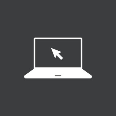 Laptop Düz Vektör Simgesi