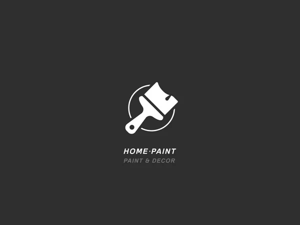 Maison Peinture Vecteur Noir Fond Icône — Image vectorielle