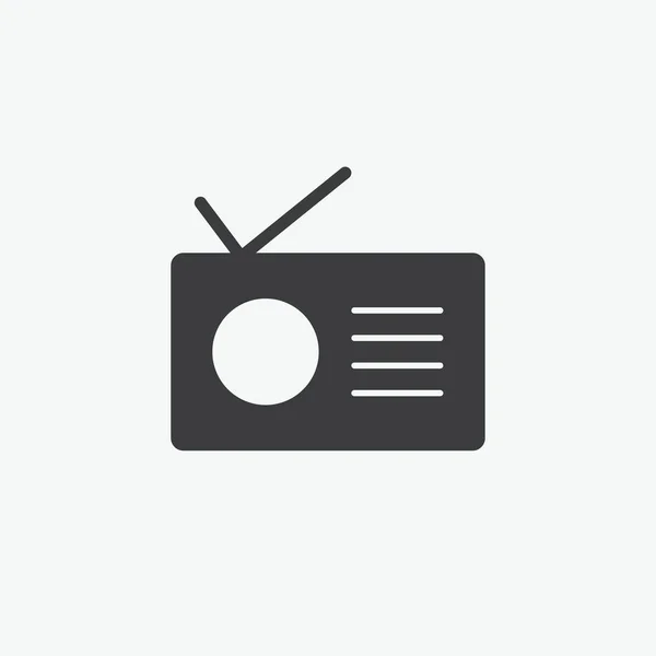 Radio Flat Vector Icon — Stock Vector