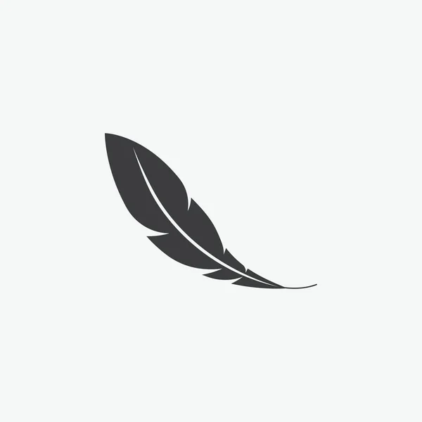 Feather Flat Vector Icon — Stock Vector