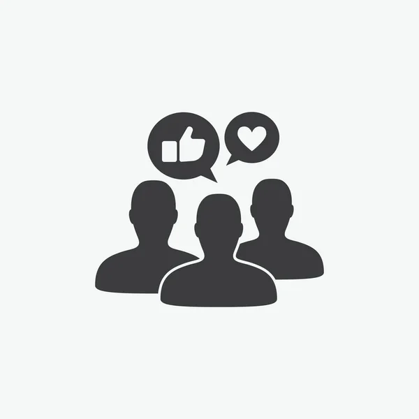 Social Media Brand Engagement Flat Vector Icon —  Vetores de Stock