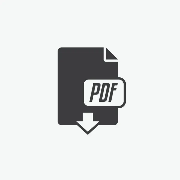 Arquivo Pdf Baixar Flat Vector Icon —  Vetores de Stock