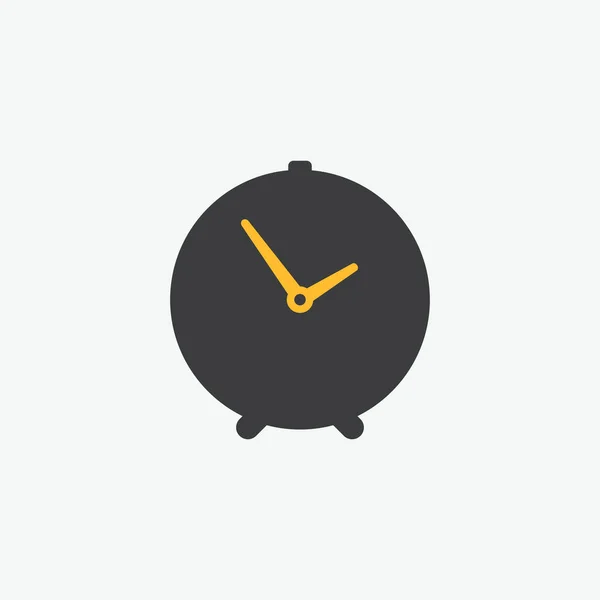 Reloj Icono Vector Plano — Vector de stock