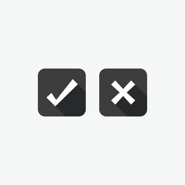 Check Marks Flat Vector Icoane — Vector de stoc