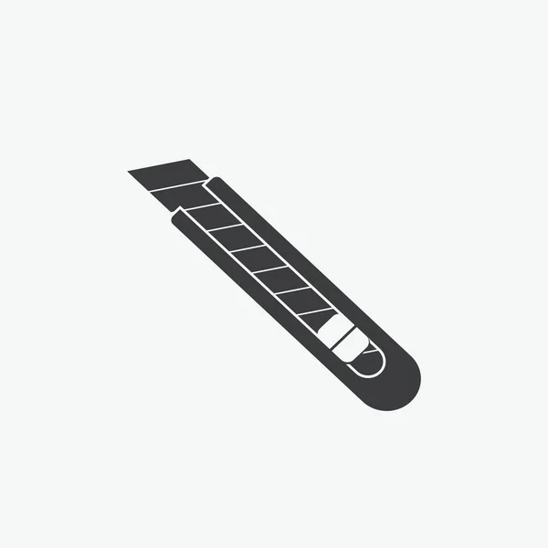 Utility Knife Flat Vector Icon — Stock Vector
