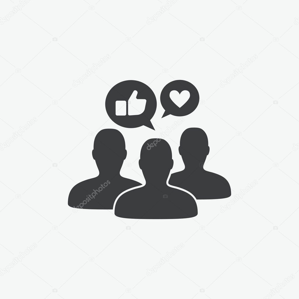 Social Media Brand Engagement Flat Vector Icon
