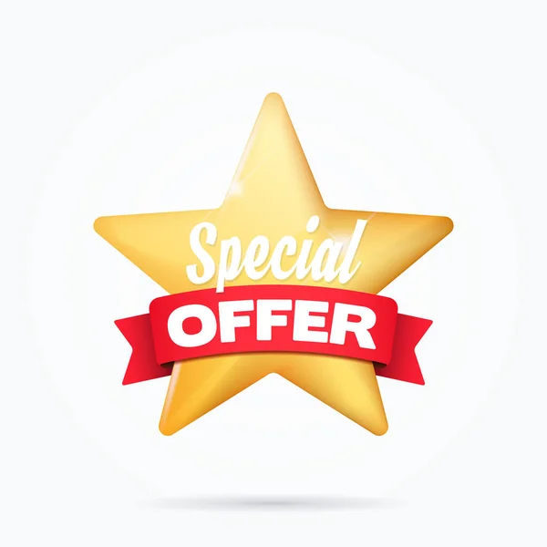 Special Offer Shopping Ribbon Star — Image vectorielle