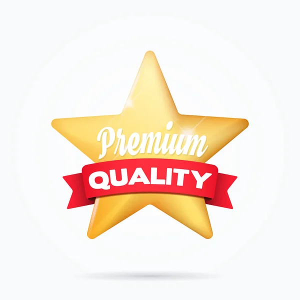 Estrella Cinta Compras Calidad Premium — Vector de stock