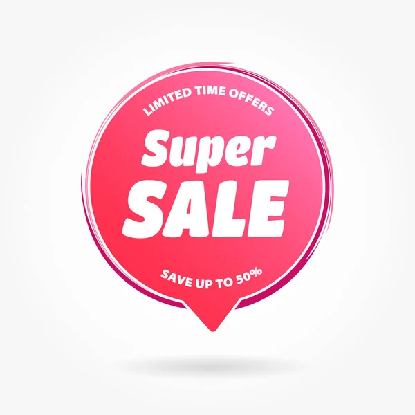 Super Sale Shopping Tag — Stock Vector