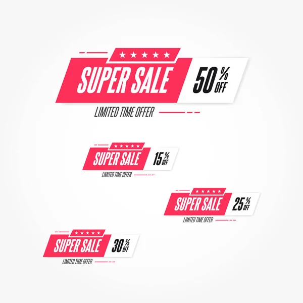 Super Sale Rabatt Auf Etiketten — Stockvektor
