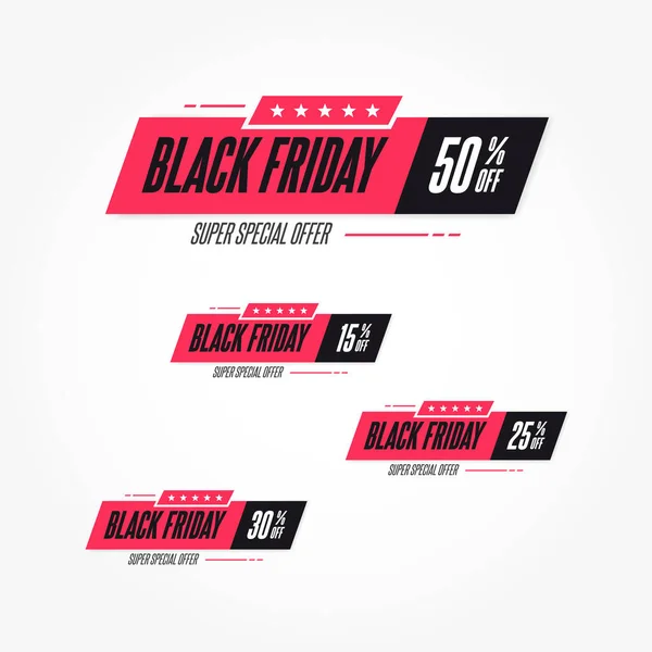 Black Friday Etykiety Zakupów — Wektor stockowy