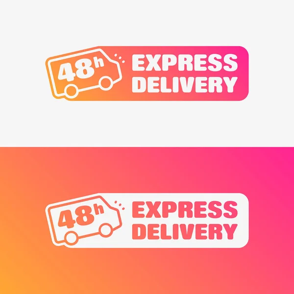 Express Delivery Hour Shopping Vector Label Set — Wektor stockowy