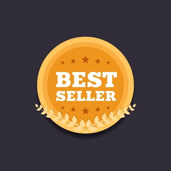 Melhor Vendedor Shopping Ribbon Vector Label —  Vetores de Stock