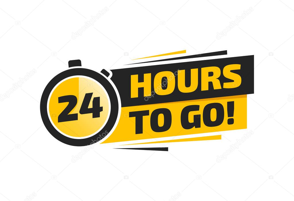  24 Hours to Go Countdown Offer Shopping Label