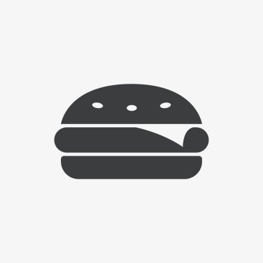  Hamburger Fast Food Düz Vektör Simgesi
