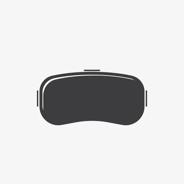 Casco Realidad Virtual Vector Plano Icono — Vector de stock