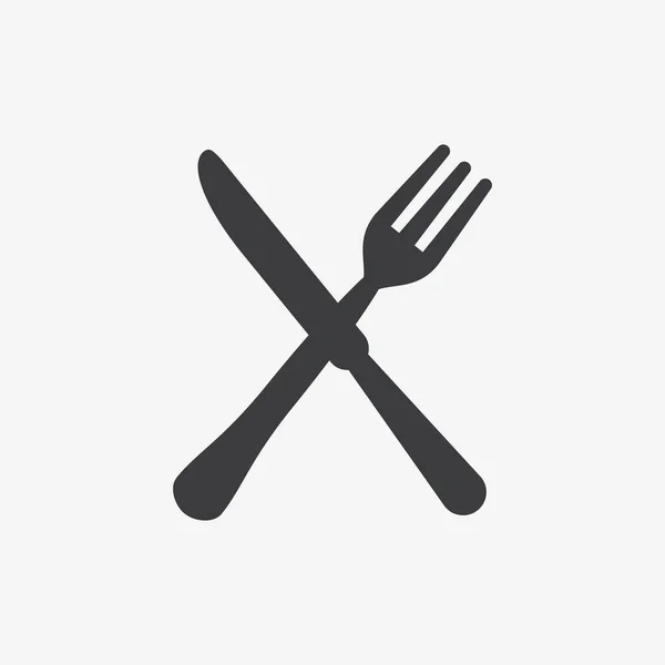 Fork Knife Flat Vector Icon — 스톡 벡터