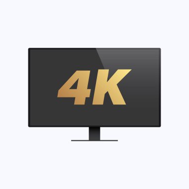  4K TV Color Vector Icon