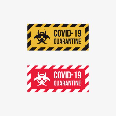  Coronavirus Covid-19 Karantina Düz Vektör Simgesi