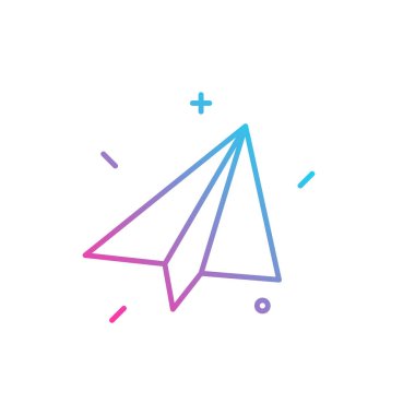  Paper Plane Color Gradient Vector Icon