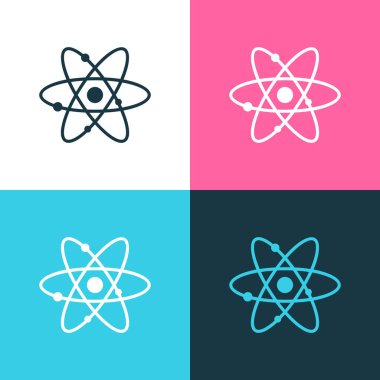 Atom Bilimi Vektörü Renk Simgesi Ayarları