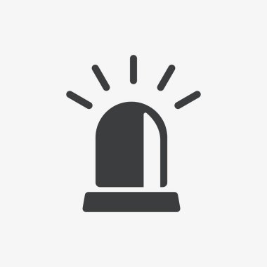  Emergency Light Siren Vector Icon