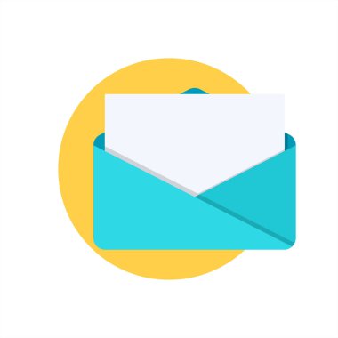  Posta Simgesi Yuvarlak Arkaplanı