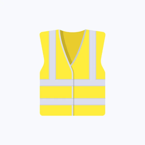 High Visibility Jacket Refractive Color Vector Icon — Stock Vector