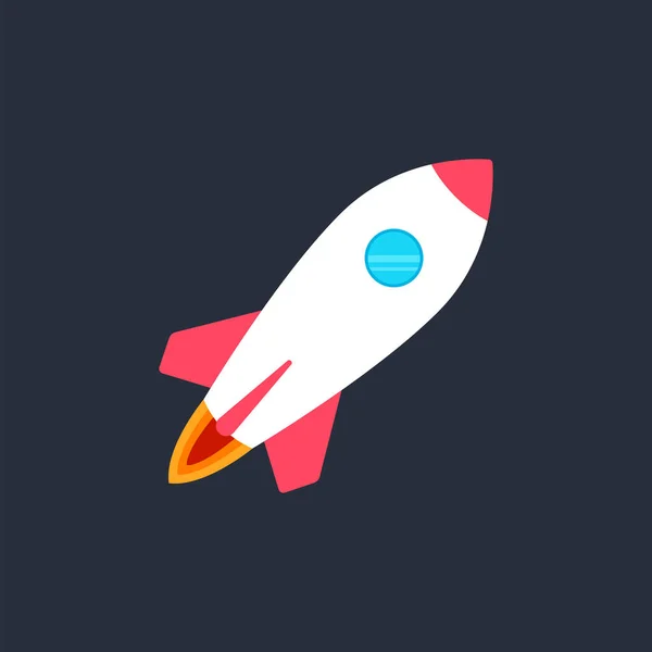 Rocket Launch Color Vector Icon — Stock Vector