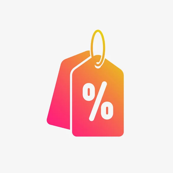 Sale Price Tag Color Vector Icon — Stock Vector