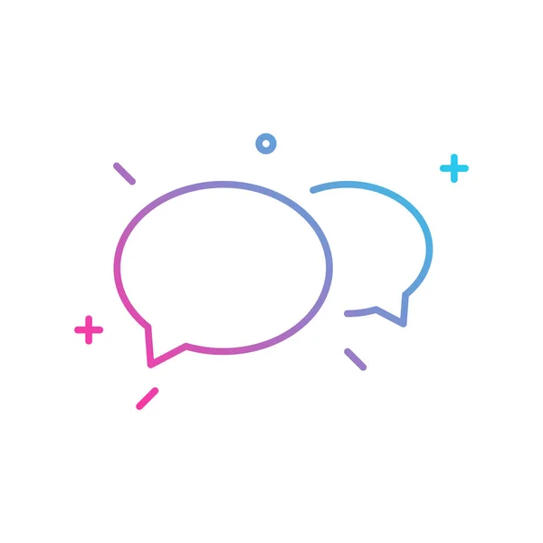 Chat Mesing Bubbles Color Graff Vector Icon — стоковый вектор