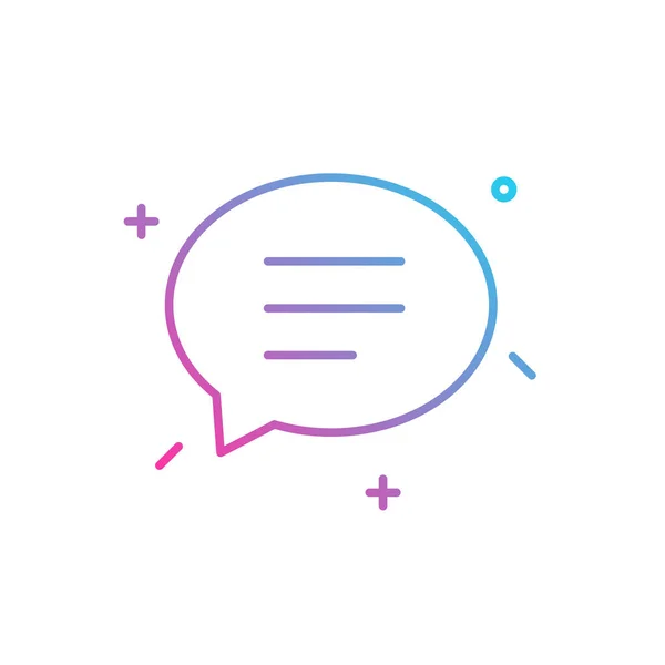 Chat Messaging Bubble Color Gradient Vector Icon — Stock Vector