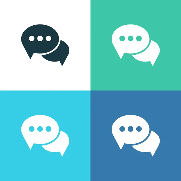 Message Bubbles Chat Vector Color Icon Set — Vector de stock