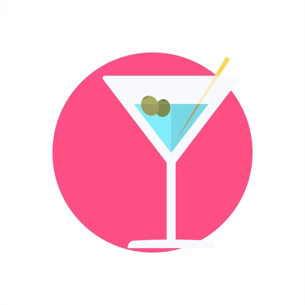 Cocktail Drink Icon Background — Vetor de Stock