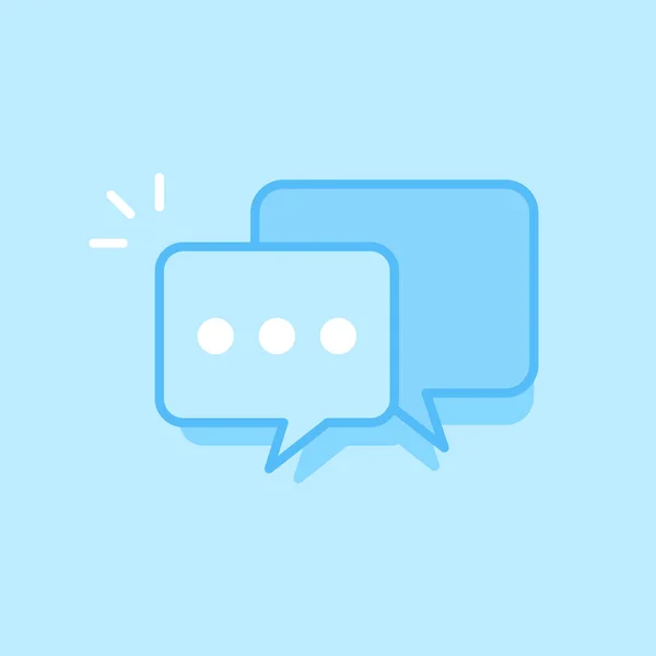 Сообщение Chat Bubbles Blue Vector Icon Background — стоковый вектор