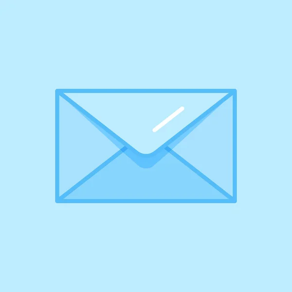 Mail Message Blue Vector Icon Background — Stock Vector