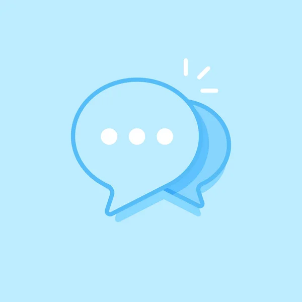 Сообщение Chat Bubbles Blue Vector Icon Background — стоковый вектор